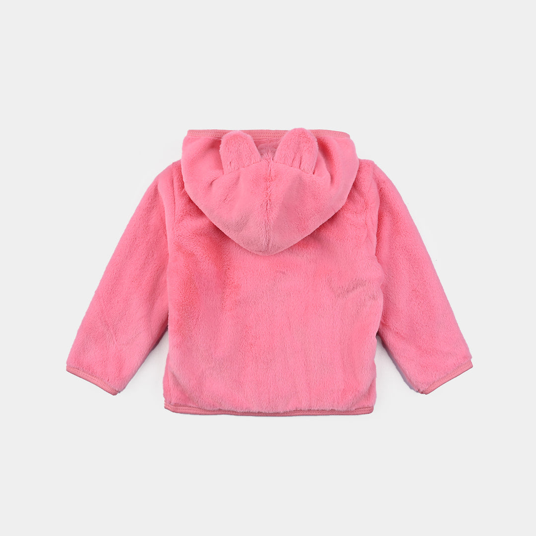 Infant Girls Sherpa Jacket Rainbow-Pink