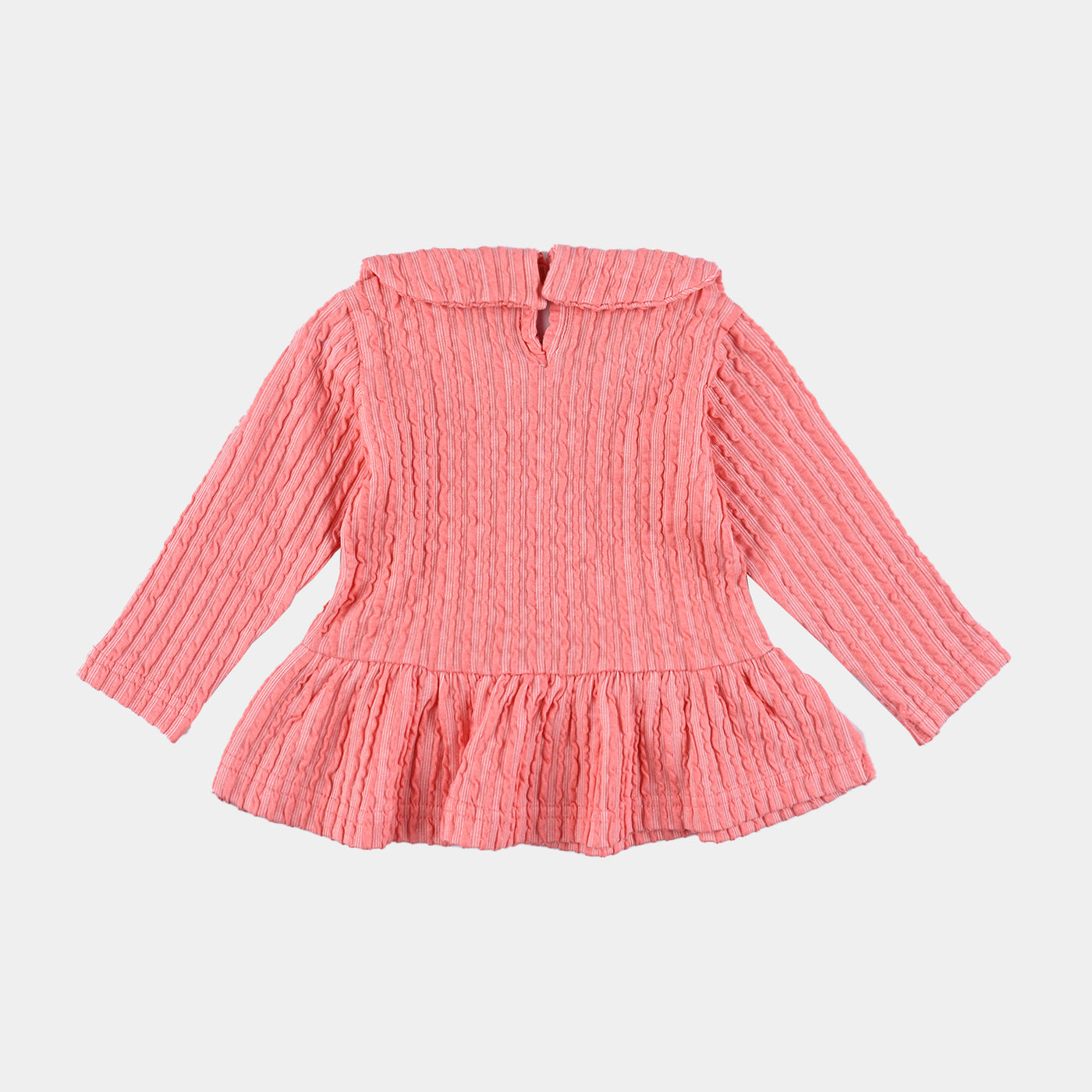 Infant Girls Jacquard Knitted Suit Cute-Peach