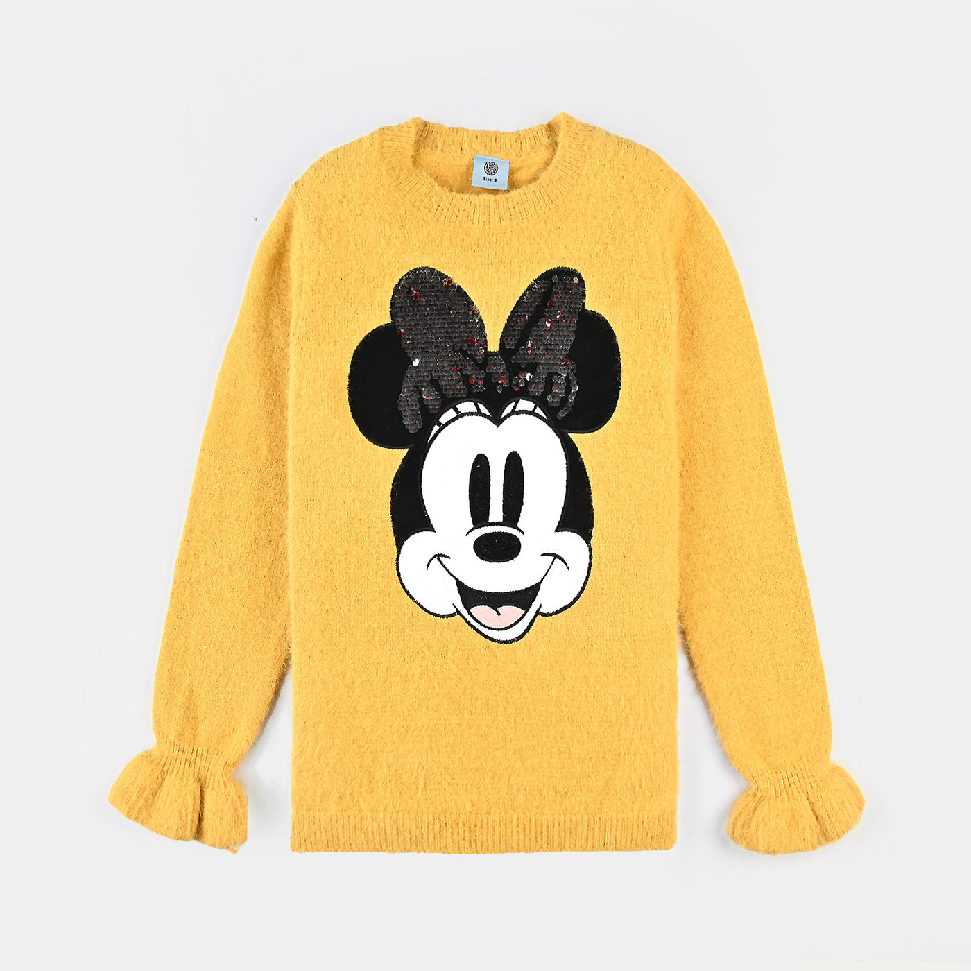 Girls Acrylic Sweater-Yellow