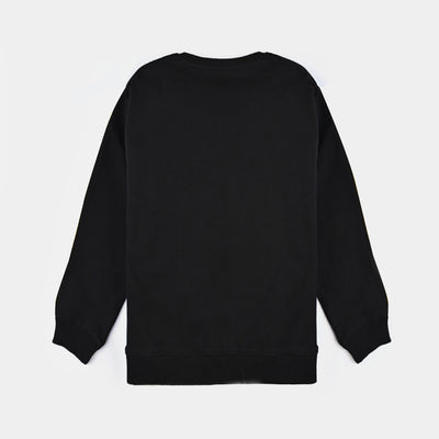 Girls Acrylic Sweater-BLACK