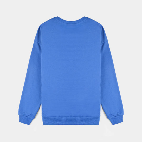 Boys Acrylic Sweatshirt-Royal Blue