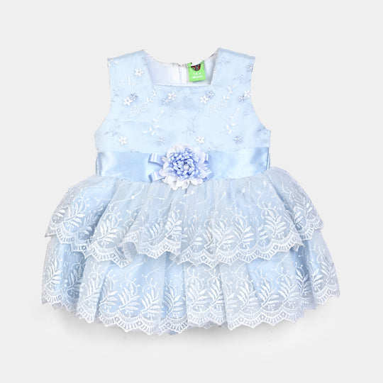 Infant Girl Fancy Frock Little Darling-LT.Blue