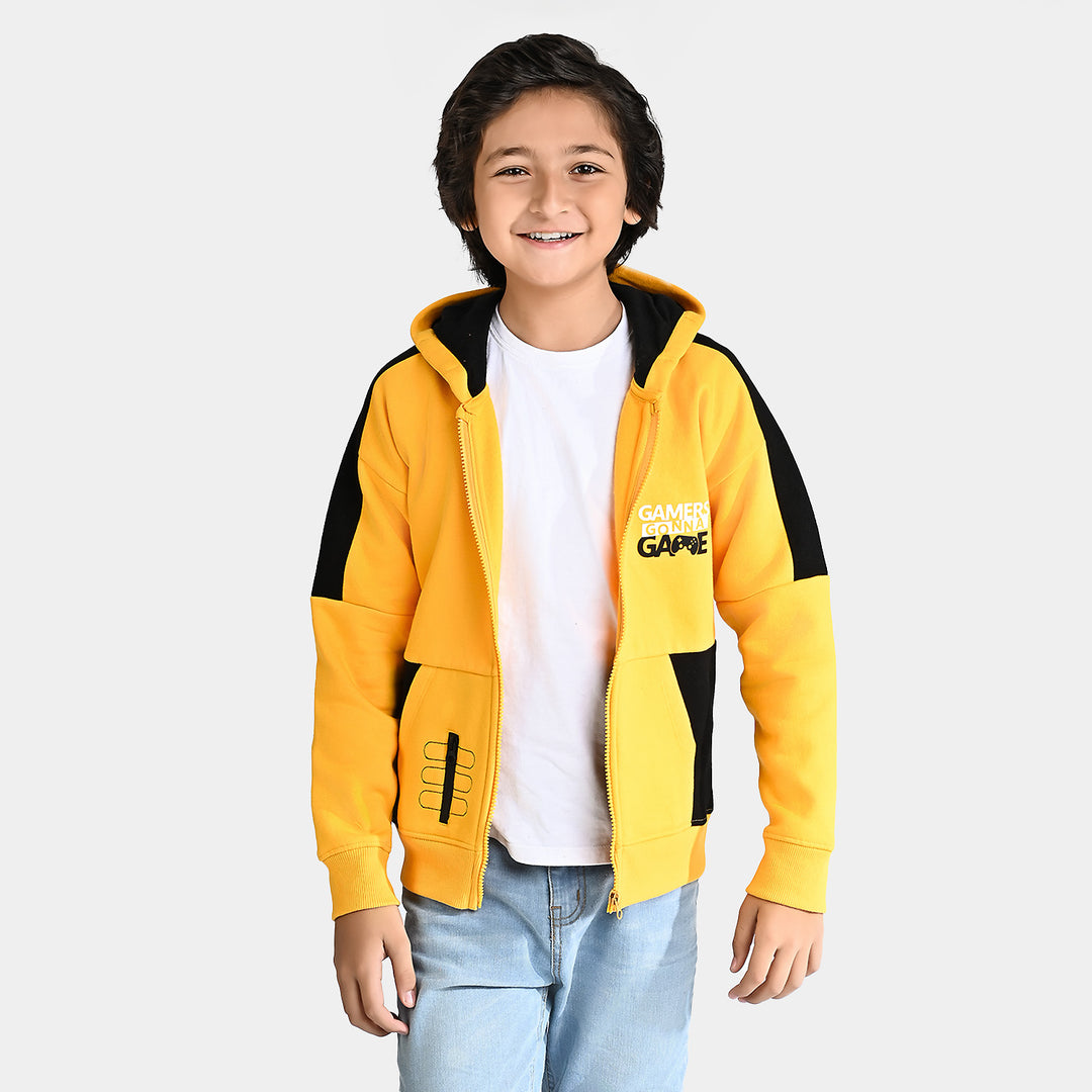 Boys Fleece Jacket Gamers Gonna Game-Citrus