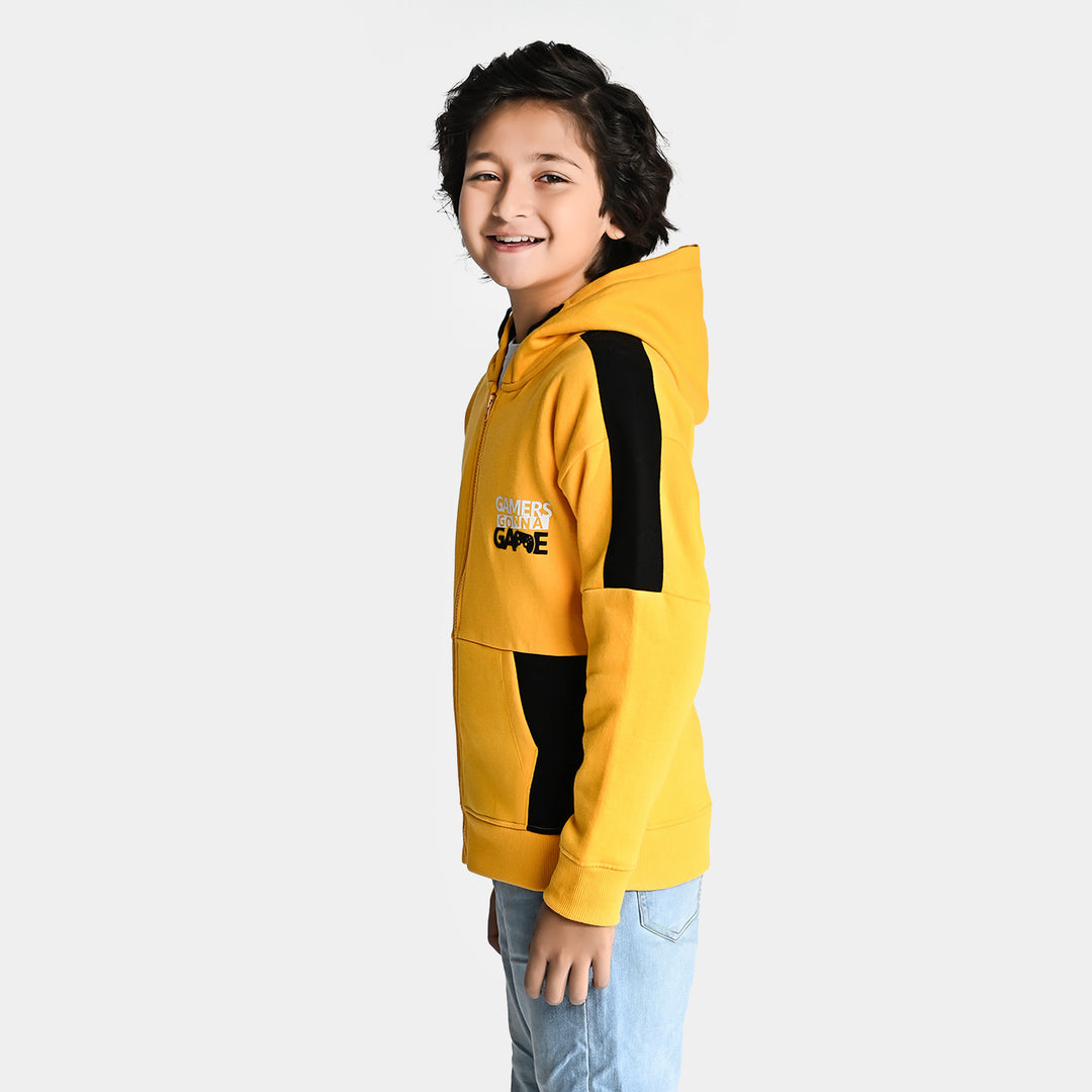 Boys Fleece Jacket Gamers Gonna Game-Citrus