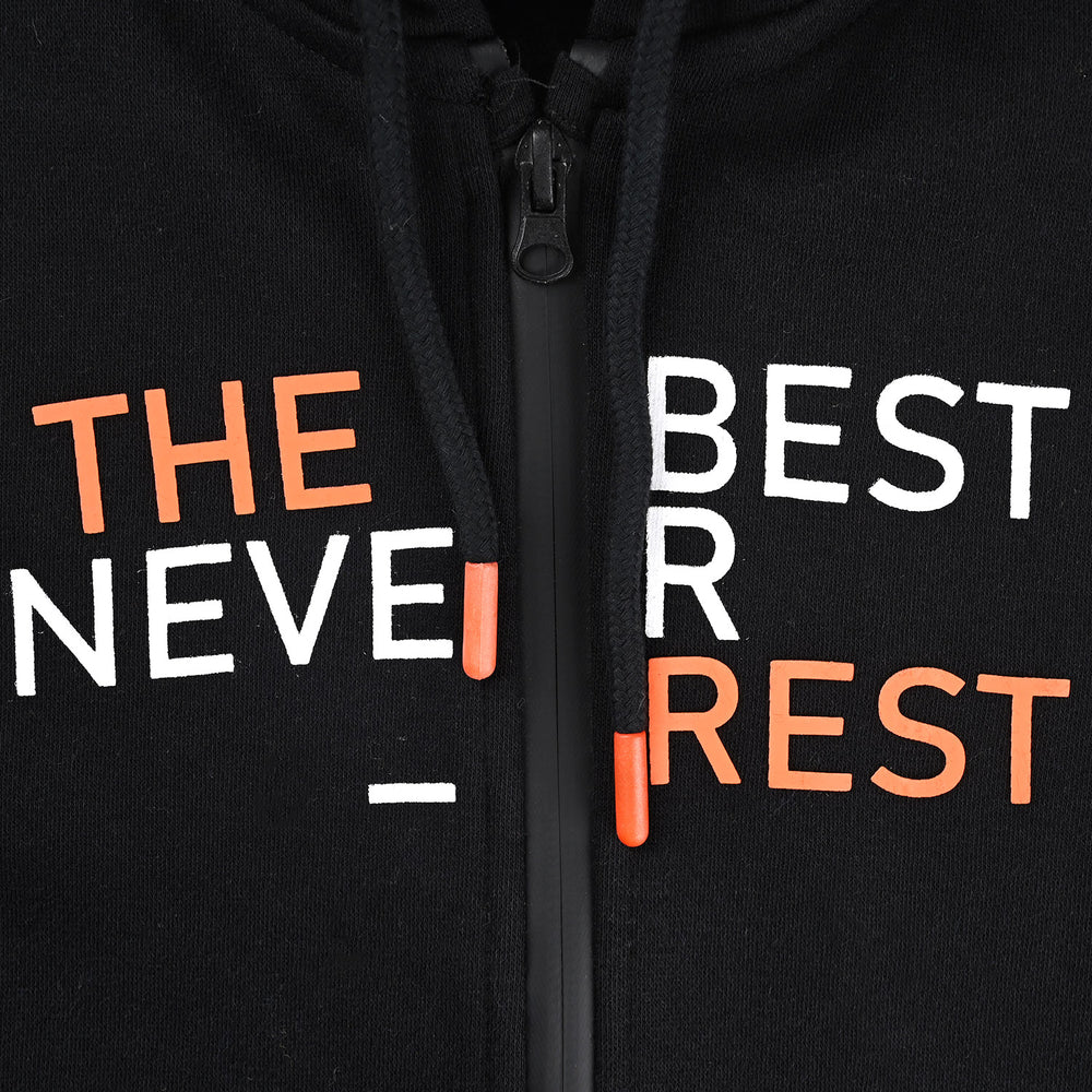 Boys Fleece Jacket The Best Never Rest-Jet Black