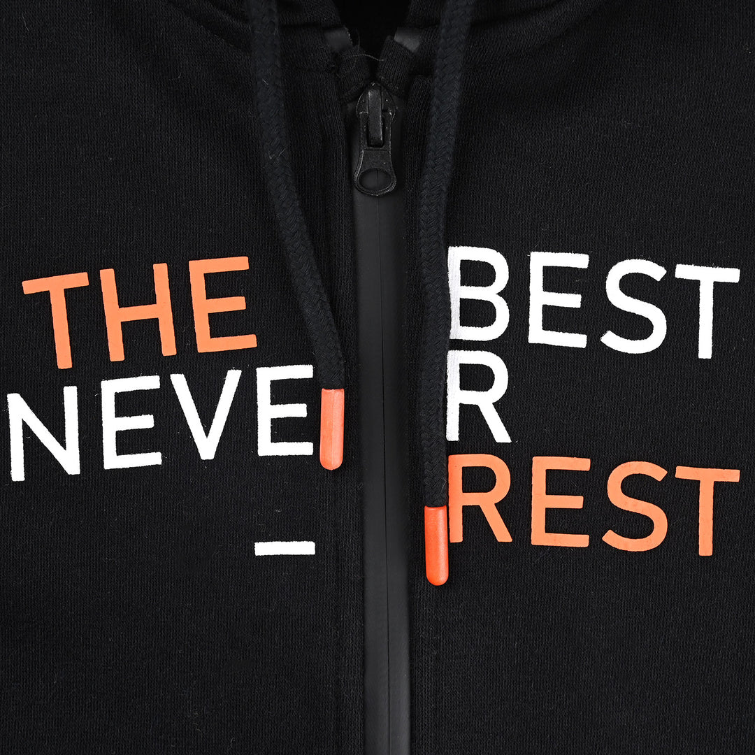 Boys Fleece Jacket The Best Never Rest-Jet Black