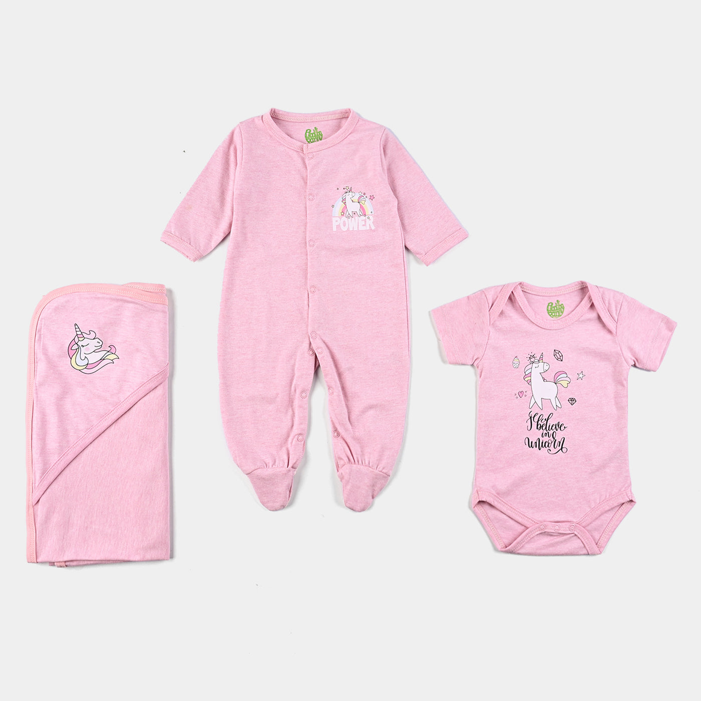 Infant Unisex Cotton Jersey 6 Piece Set Character-Pink