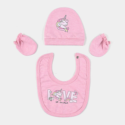 Infant Unisex Cotton Jersey 6 Piece Set Character-Pink