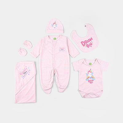 Infant Unisex Cotton Jersey 6 Piece Set Dream Big-Purple