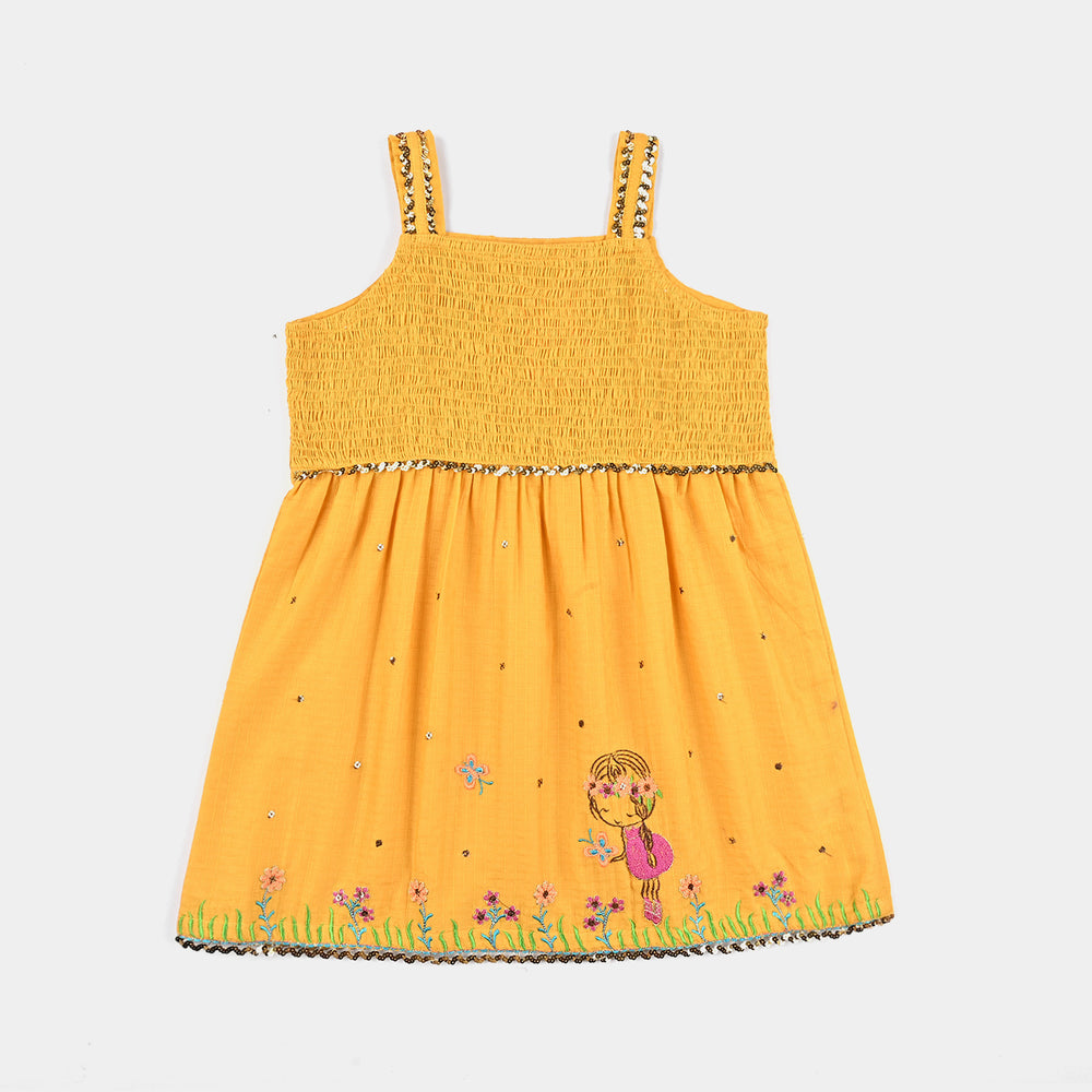 Girls Jacquard 2 pcs Little Garden - Mustard