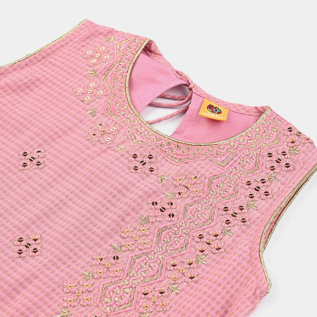 Girls Jacquard 2 pcs Glitter - T.Pink