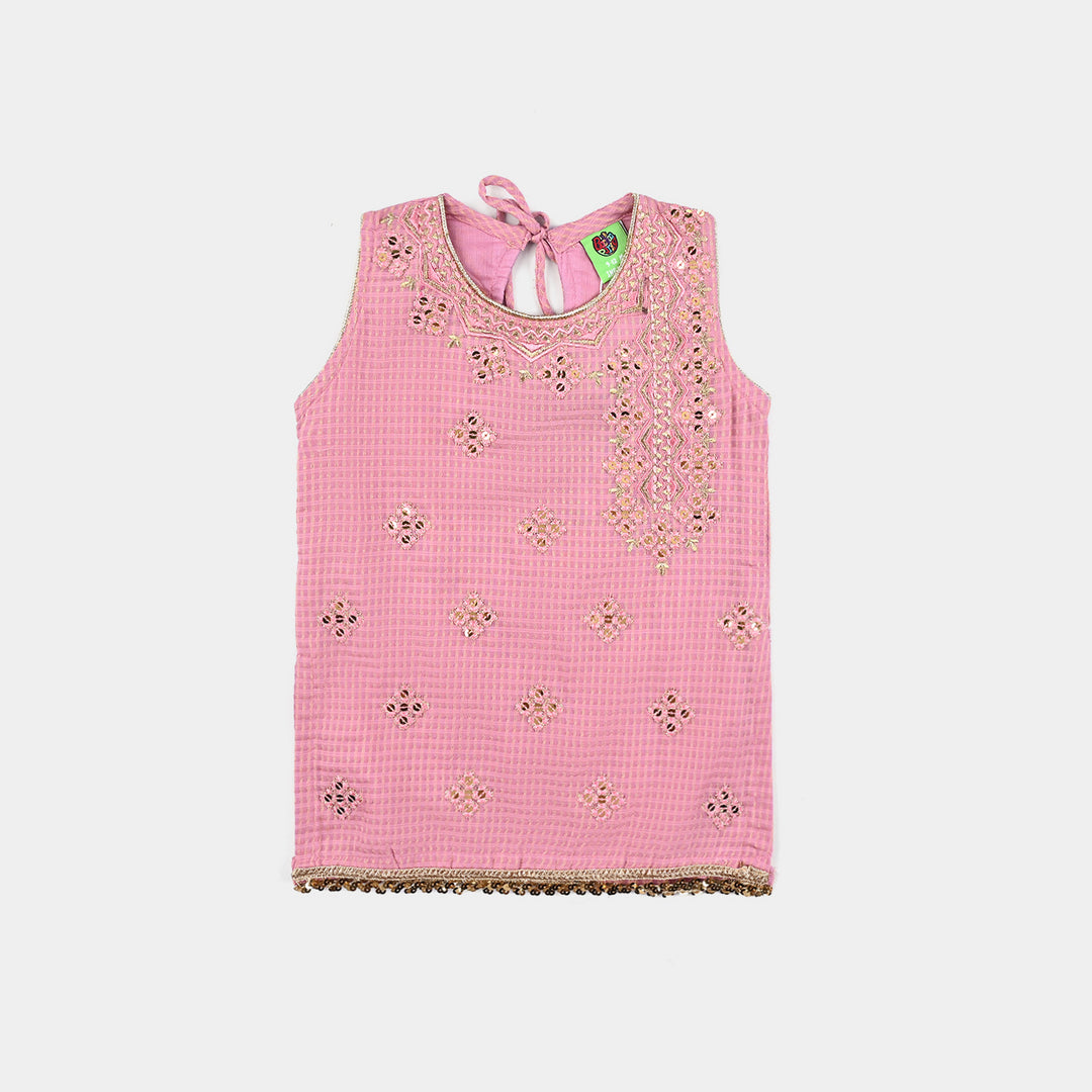 Infant Girls Jacquard 2 pcs Glitter-T.Pink