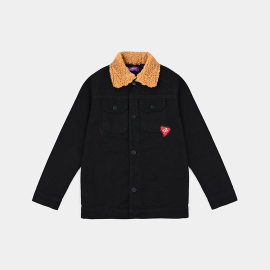 Boys Denim rigid Jacket Game Ready-BLACK