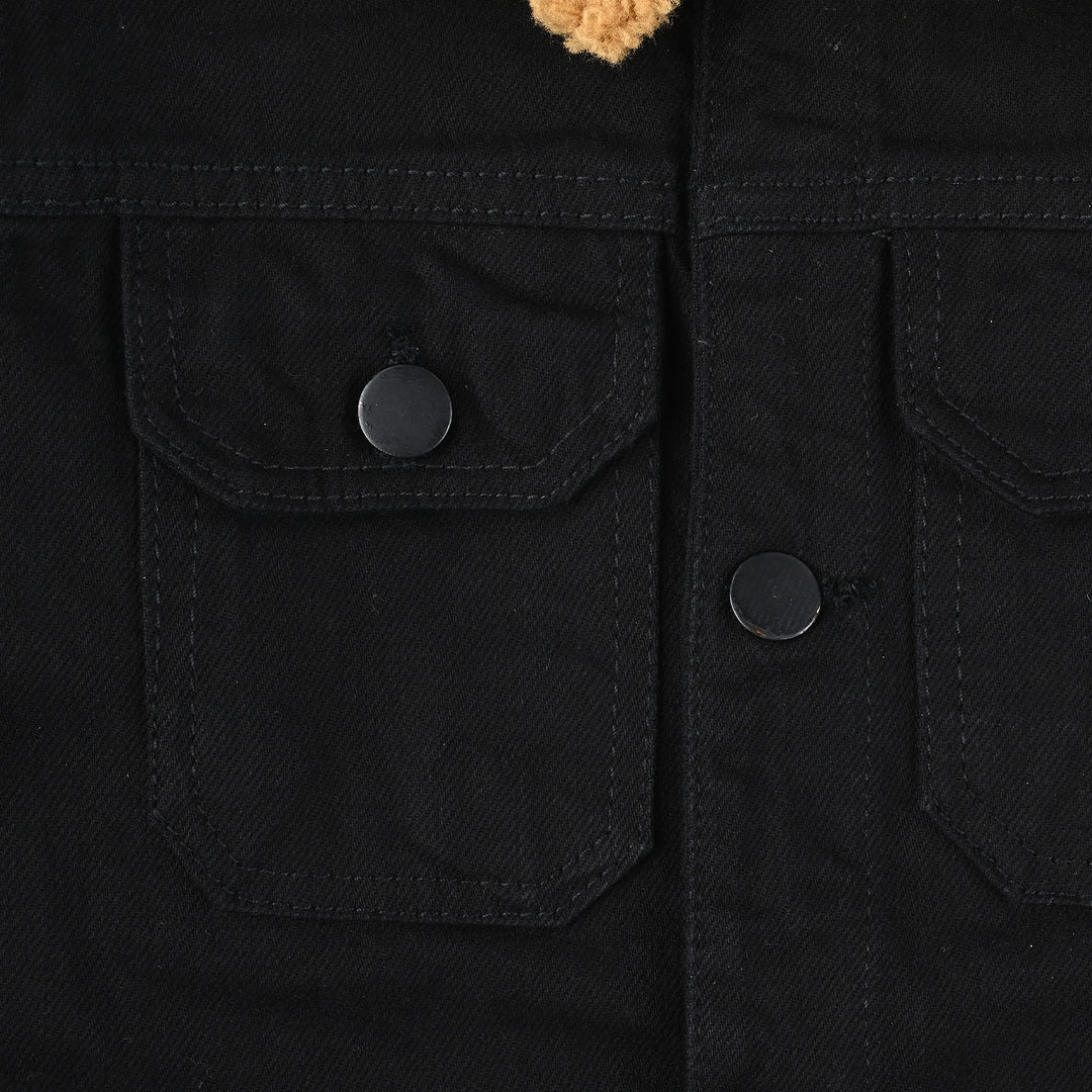 Boys Denim rigid Jacket Game Ready-BLACK