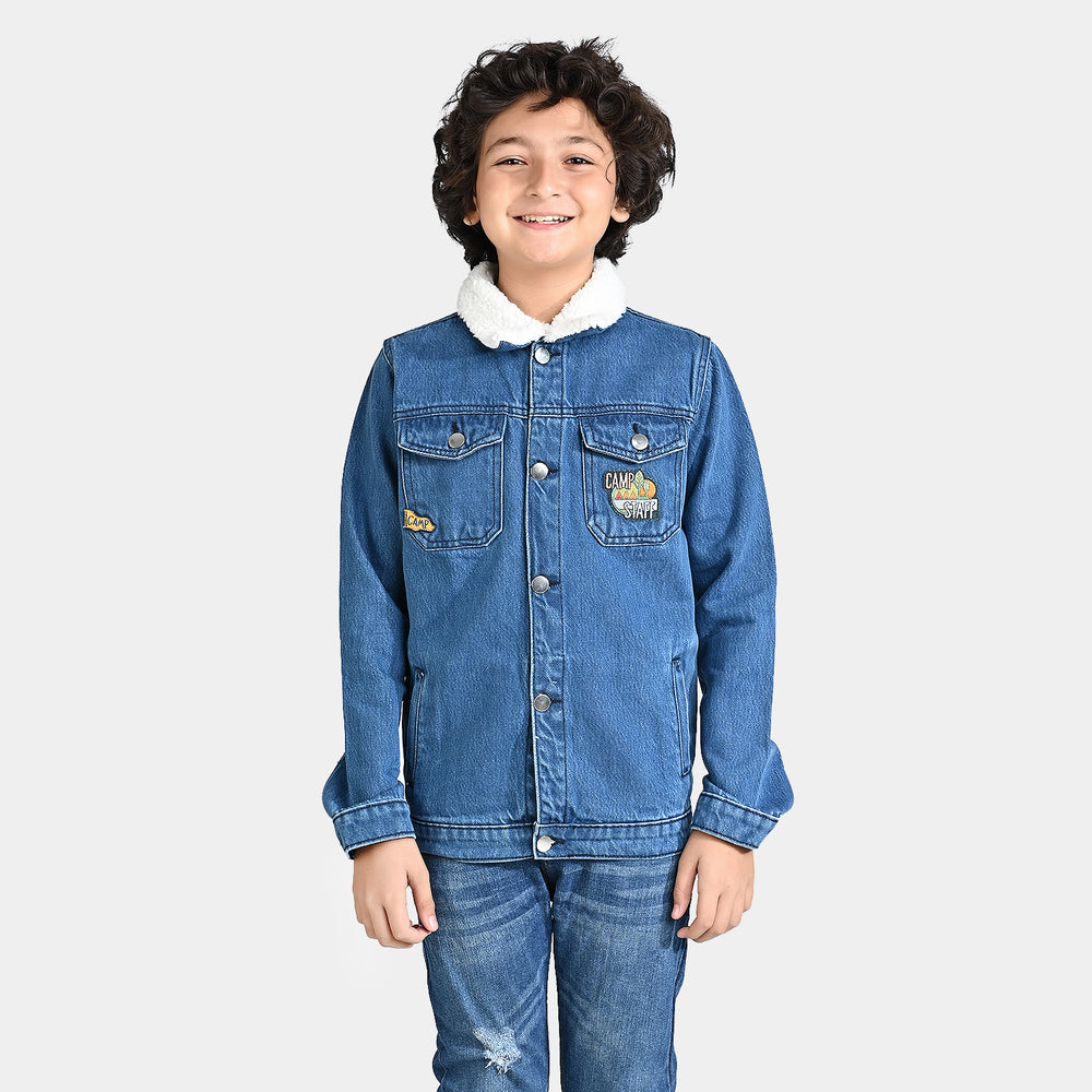 Boys Denim rigid Jacket Camp Staff-Blue