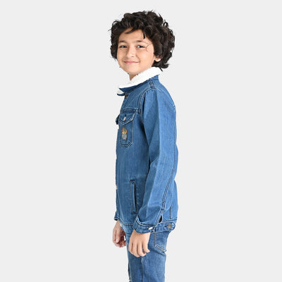 Boys Denim rigid Jacket Camp Staff-Blue