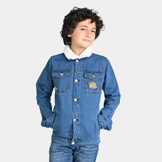 Boys Denim rigid Jacket Camp Staff-Blue