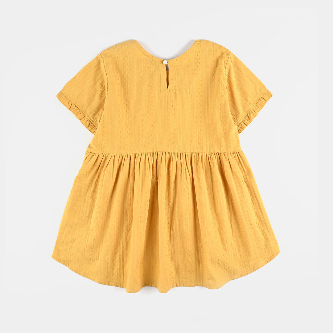 Girls Emb Top Mari Gold-Mustard