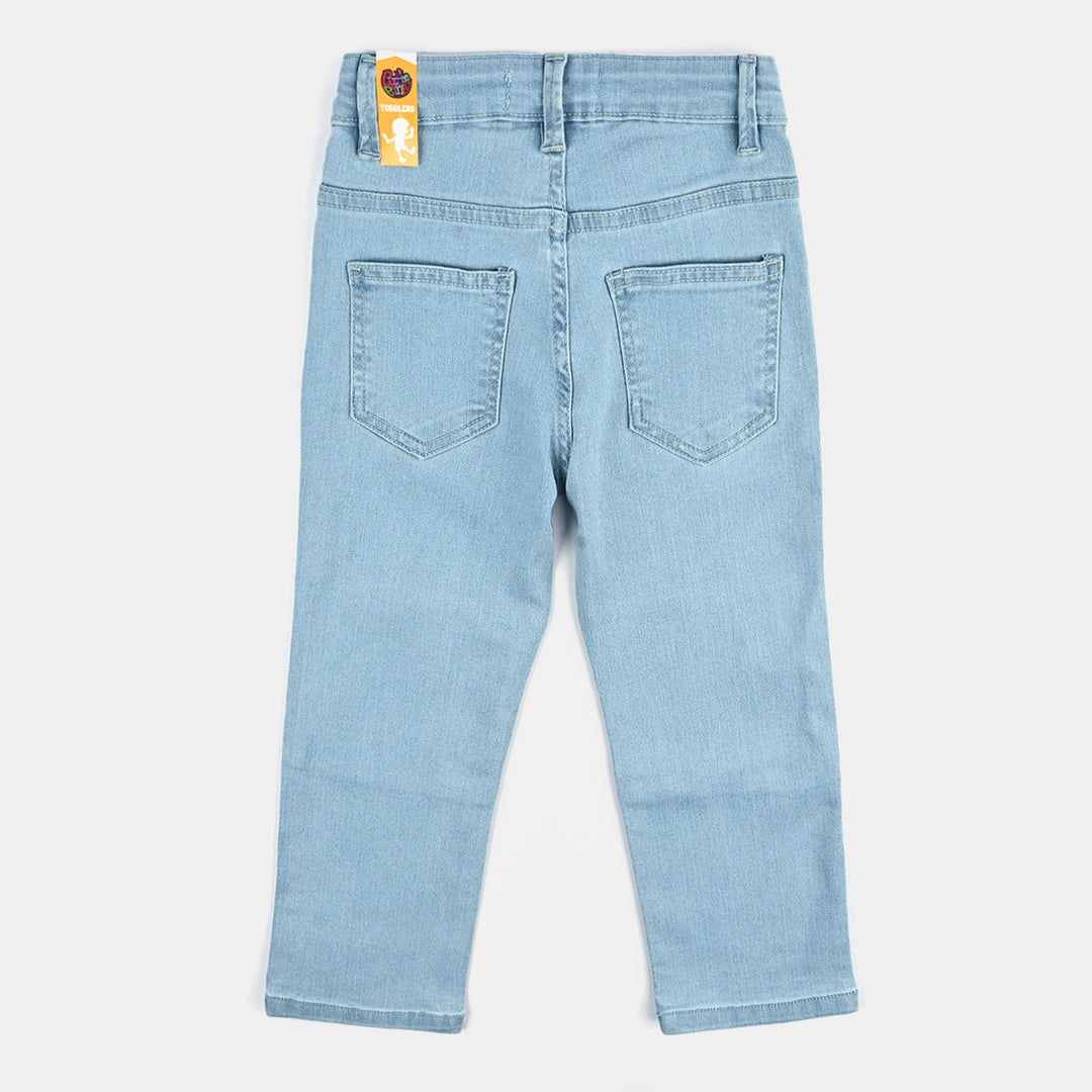 Boys Denim Stretch Pant Fresh Vibes-Ice Blue