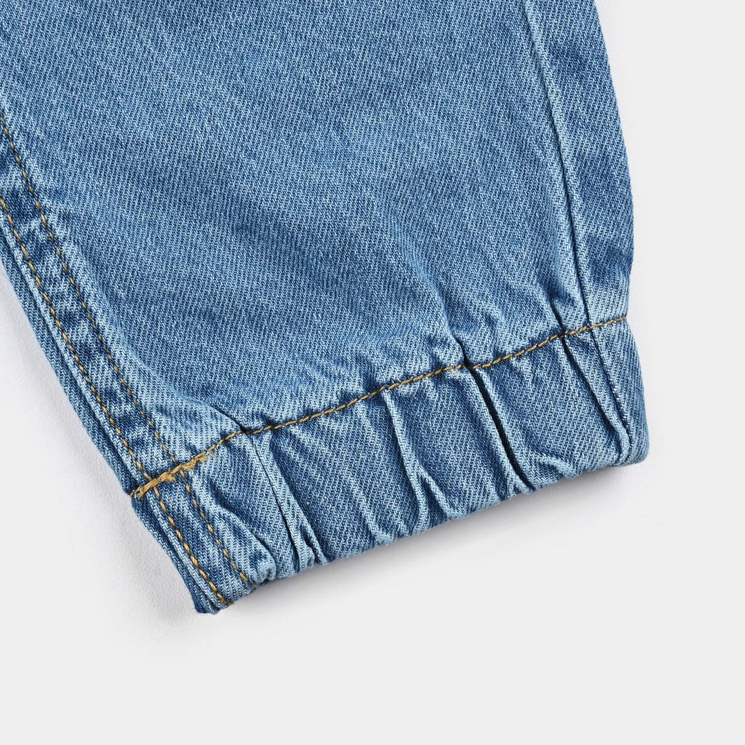 Boys Denim Stretch Pant-Mid Blue