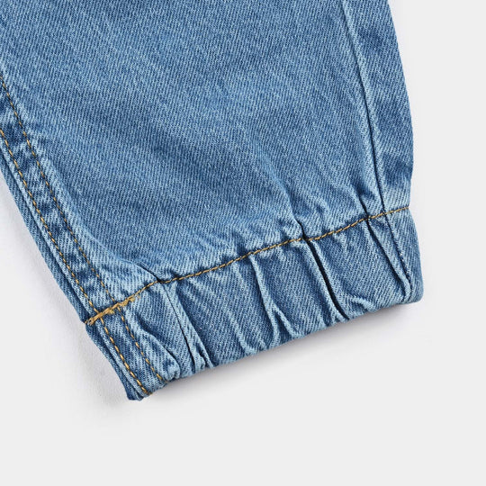 Boys Denim Stretch Pant-Mid Blue