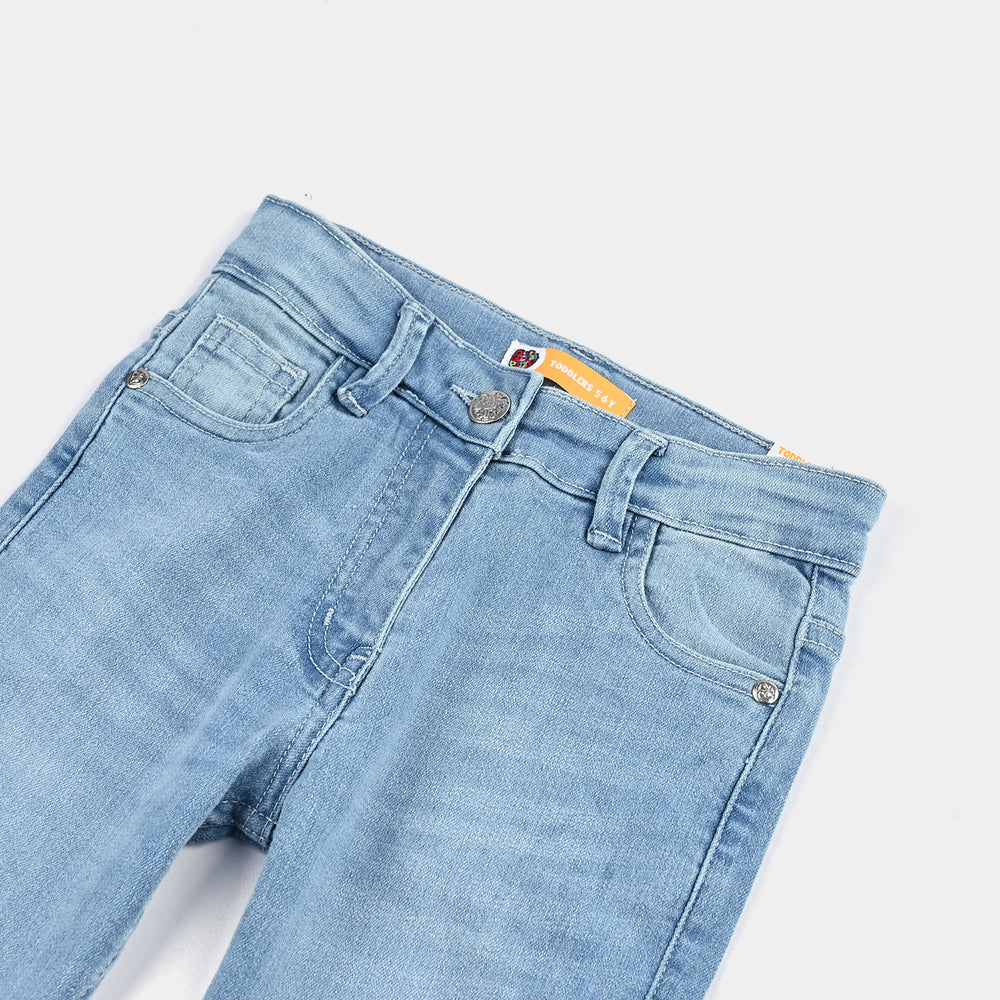 Girls Denim Stretch Pant Basic Skinny Fit-LIGHT BLUE