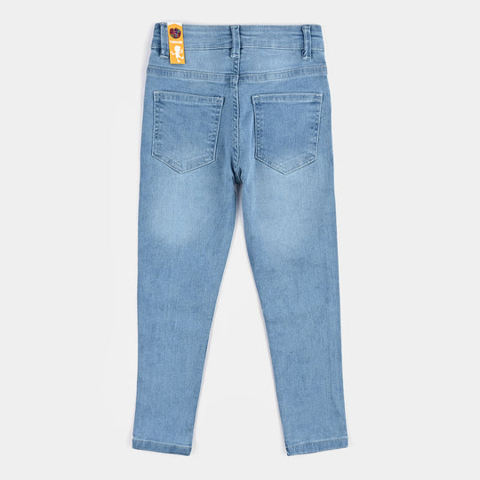 Girls Denim Stretch Pant Basic Skinny Fit-LIGHT BLUE