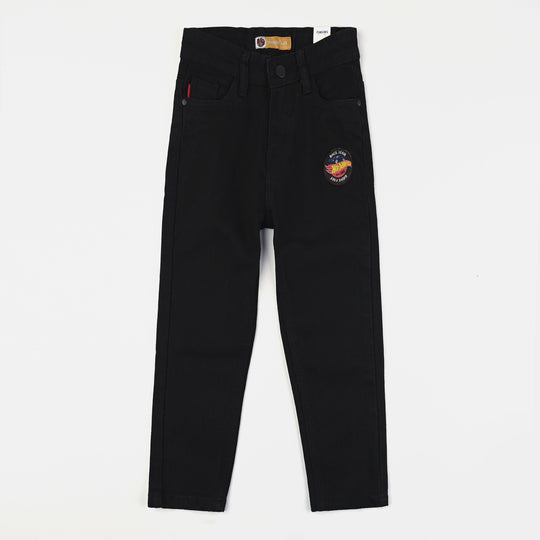 Boys Denim Stretch Pant Hot Wheels-BLACK