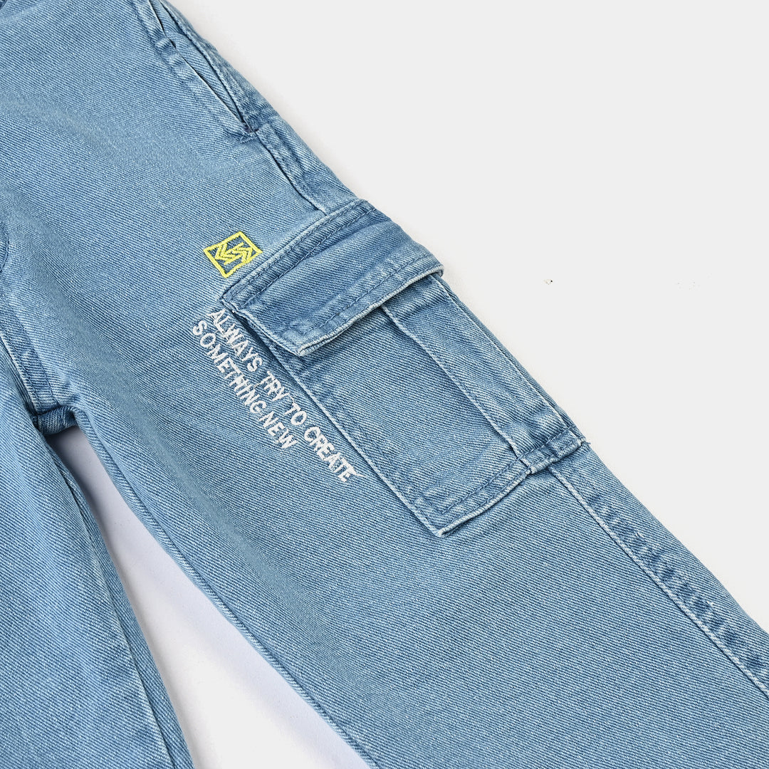 Boys Denim Stretch Pant Make New Rules-Ice Blue