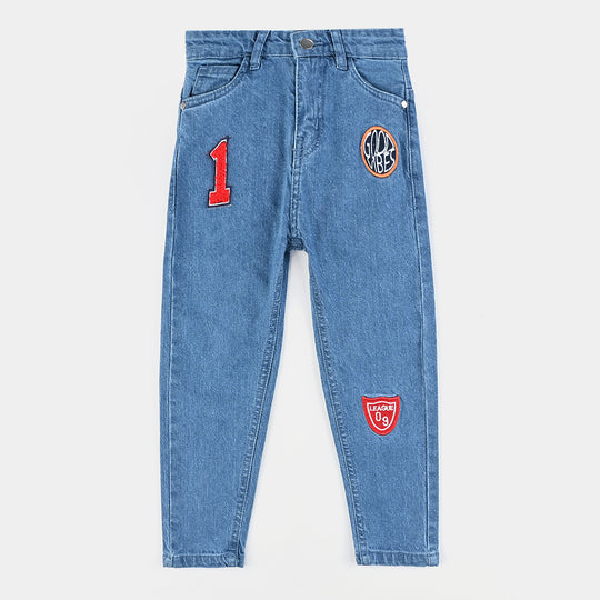 Boys Denim Stretch Pant Junior Champs-Ice Blue