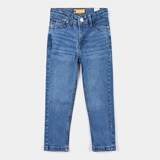 Boys Denim Stretch  Pant Basic Regular Fit - Mid Blue