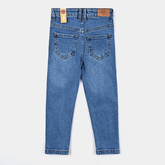 Boys Denim Stretch  Pant Basic Regular Fit - Mid Blue