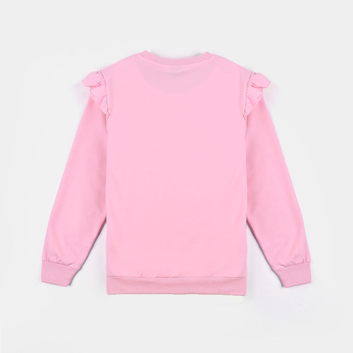 Girls Cotton Terry Sweatshirt Flow-Pink