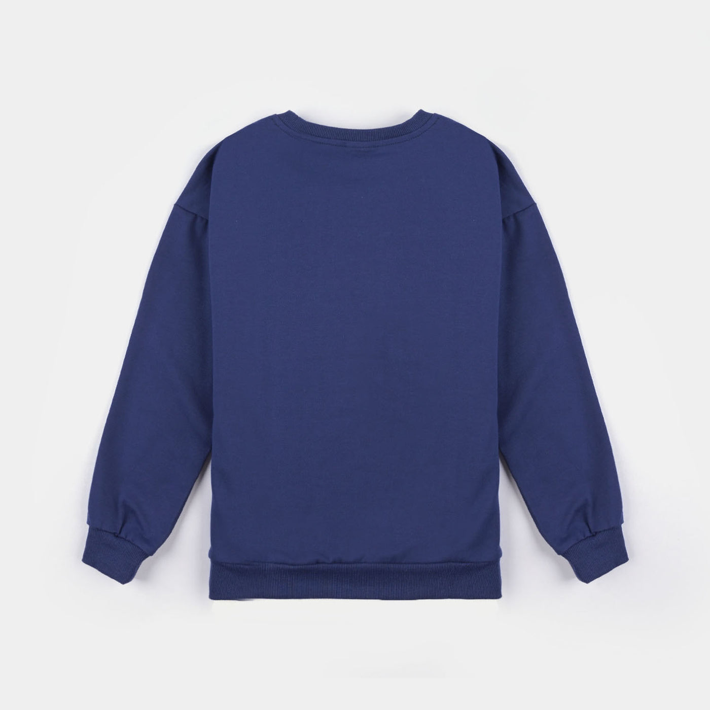 Girls Cotton Terry Sweatshirt Character -NAVY