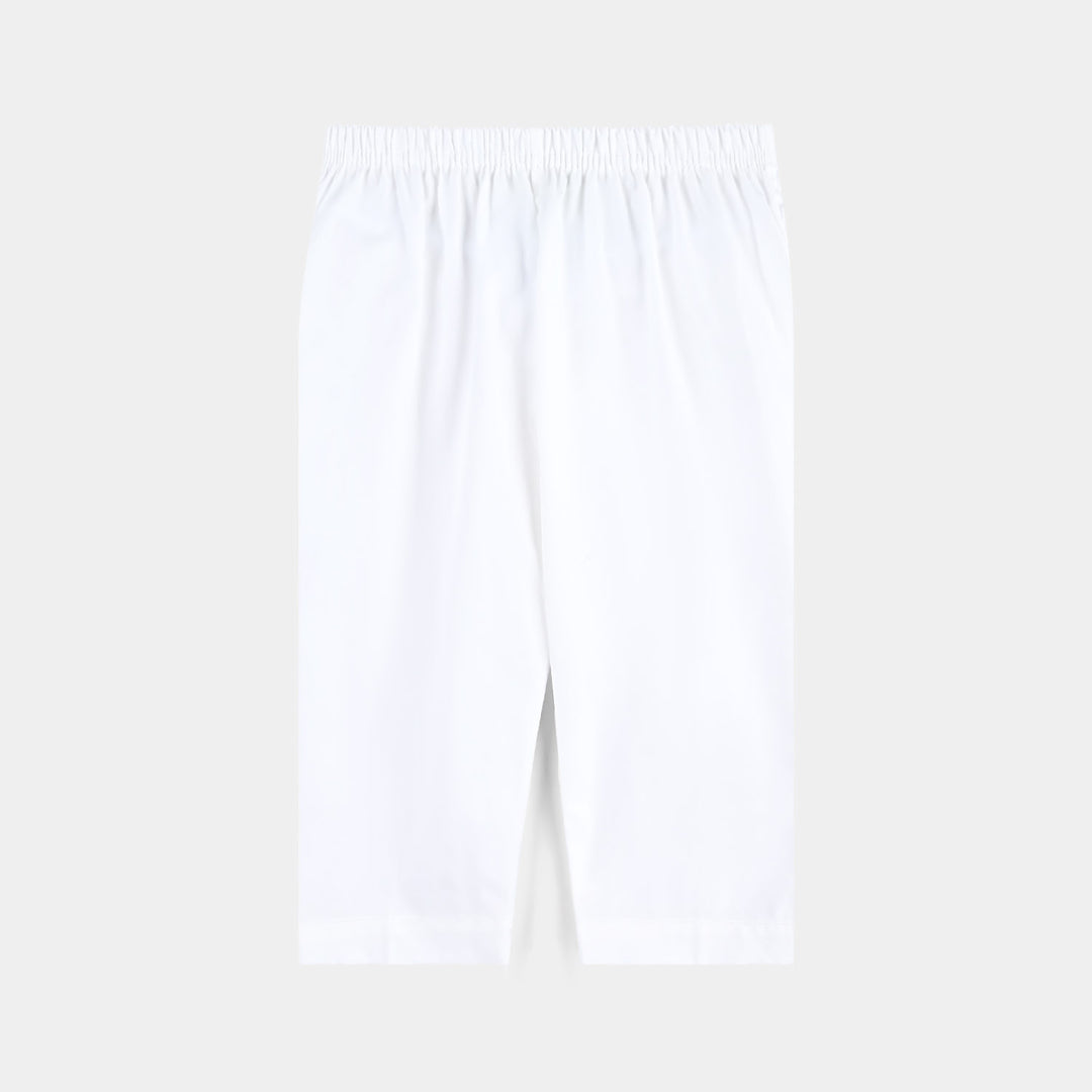 Girls Cotton Eastern Basic Pant-White