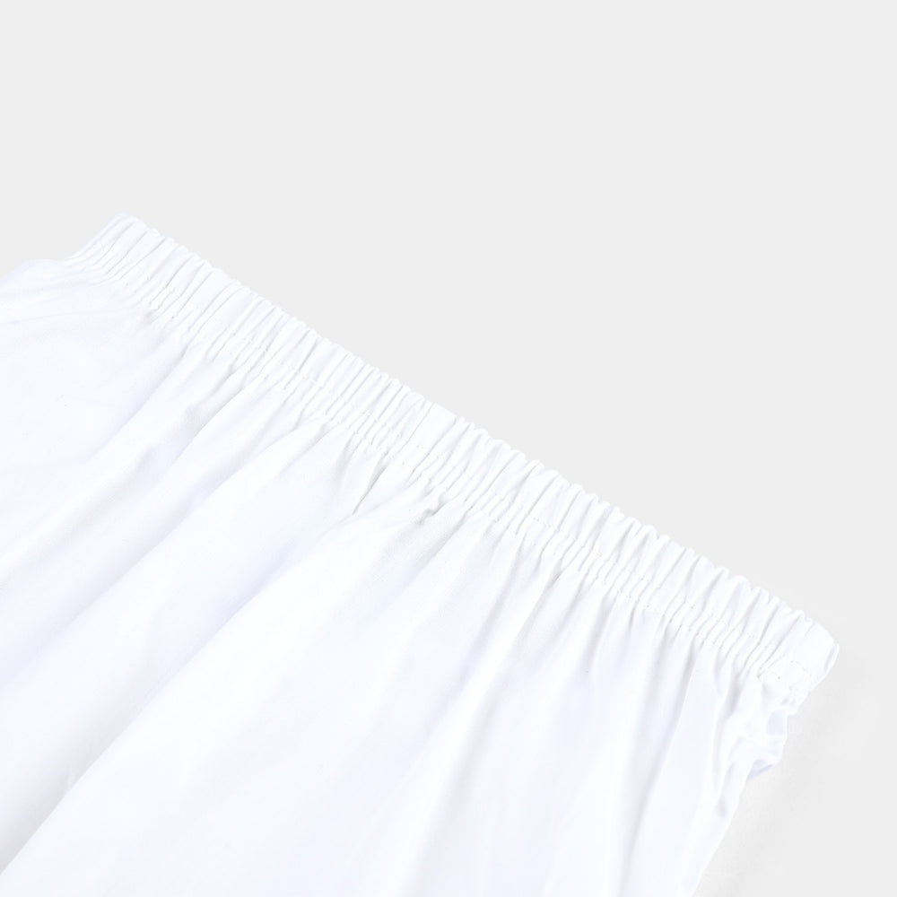 Girls Cotton Eastern Basic Pant-White