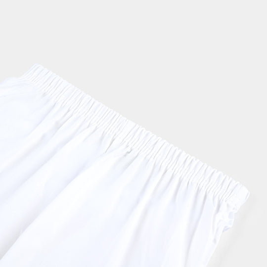 Girls Cotton Eastern Basic Pant-White