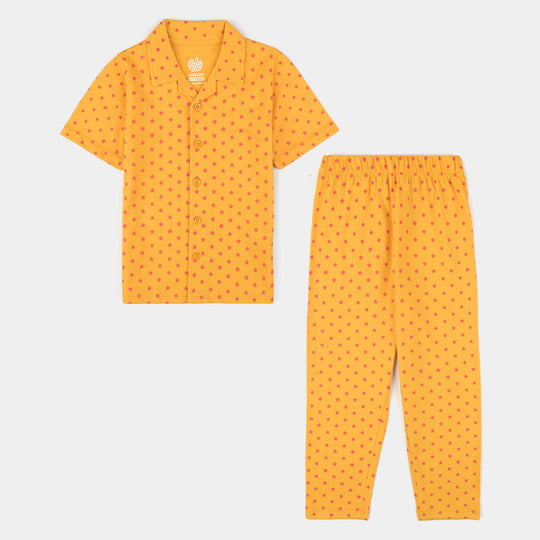 Boys Poly Cotton Jersey Night Wear-Citrus