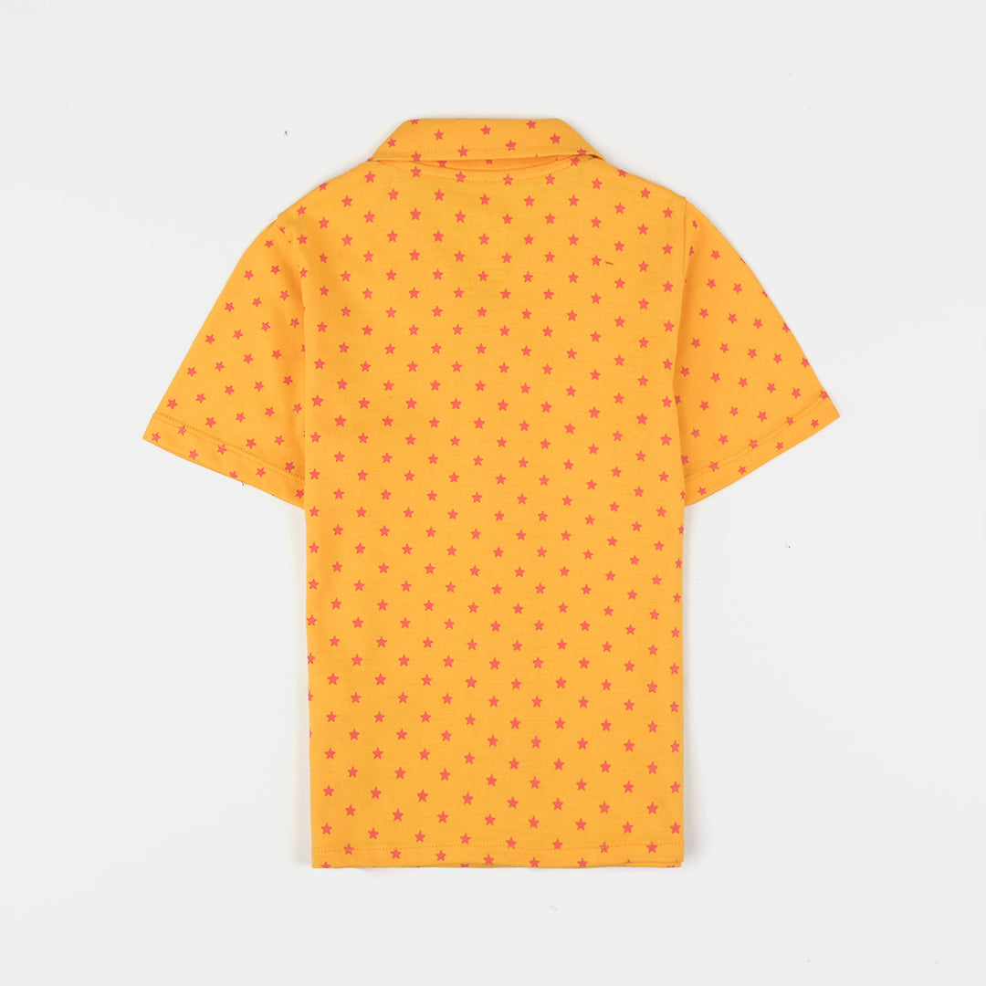 Boys Poly Cotton Jersey Night Wear-Citrus