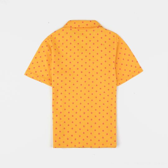 Boys Poly Cotton Jersey Night Wear-Citrus