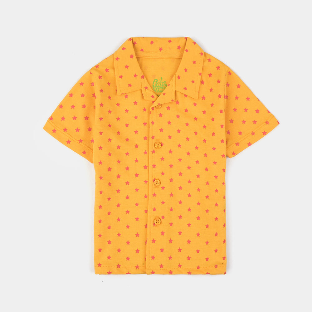 Infant Boys Poly Cotton Jersey Night Suit-Citrus