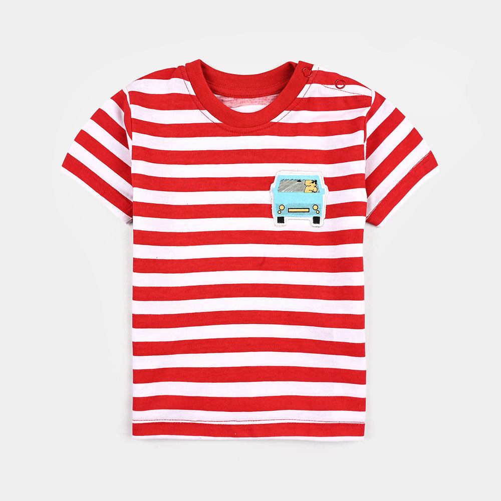 Infant Boys Poly Cotton Night Suit CAR-H.R.Red