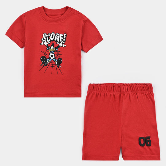 Infant Boys Night Suit Score-H.R.Red