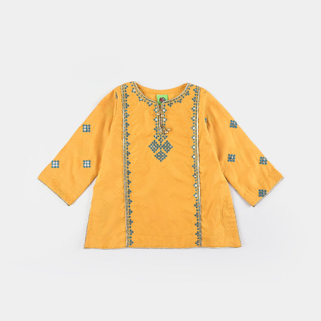 Infant Girls Jacquard 3 Pcs Ishq-Yellow