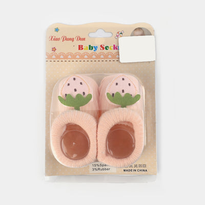 NEW BORN BABY 1 PAIR SOCKS | Peach