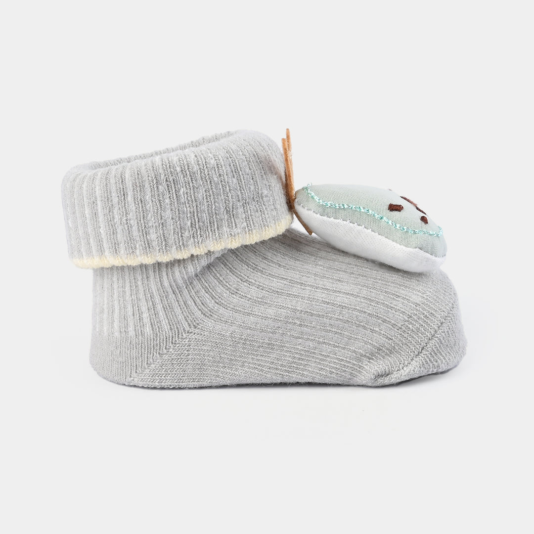 NEW BORN BABY 1 PAIR SOCKS | GREY