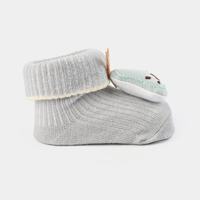 NEW BORN BABY 1 PAIR SOCKS | GREY