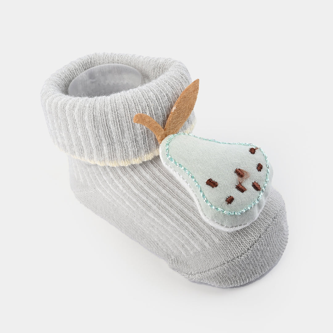 NEW BORN BABY 1 PAIR SOCKS | GREY