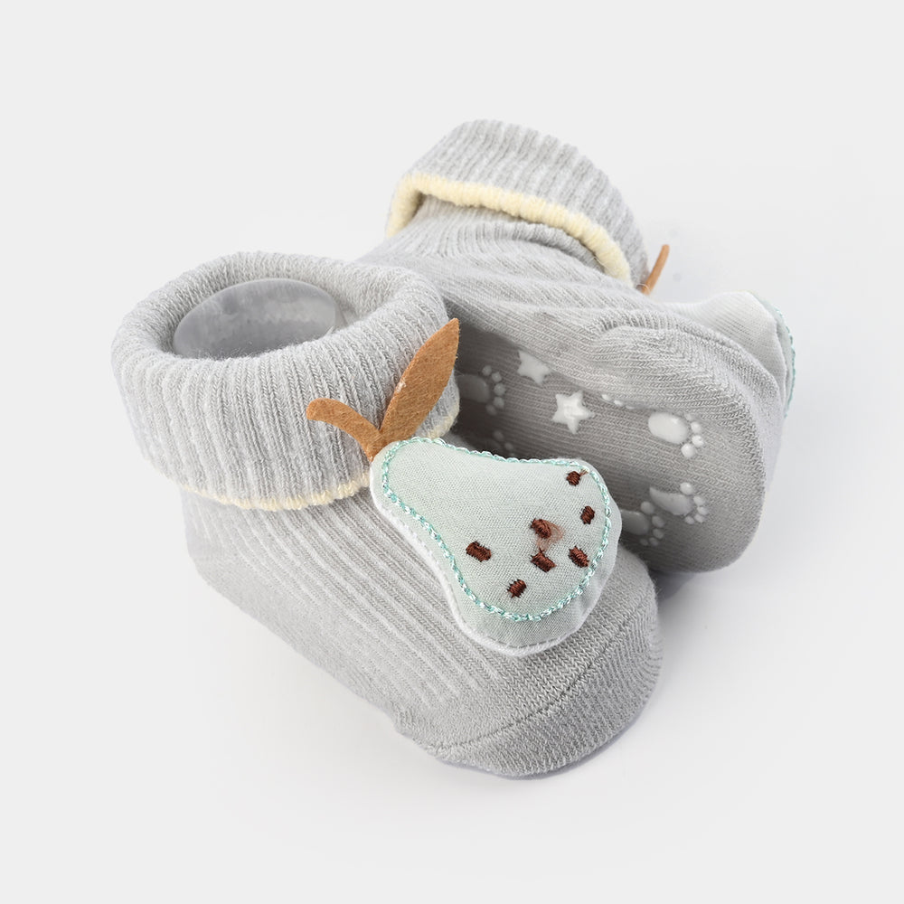 NEW BORN BABY 1 PAIR SOCKS | GREY