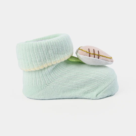 NEW BORN BABY 1 PAIR SOCKS | Sea Green